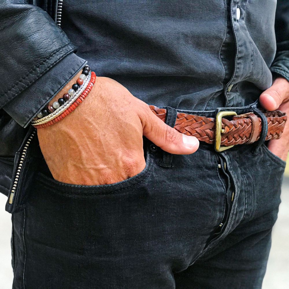 Rebel and Rose Slices - Red Jazz 4mm Bracelet