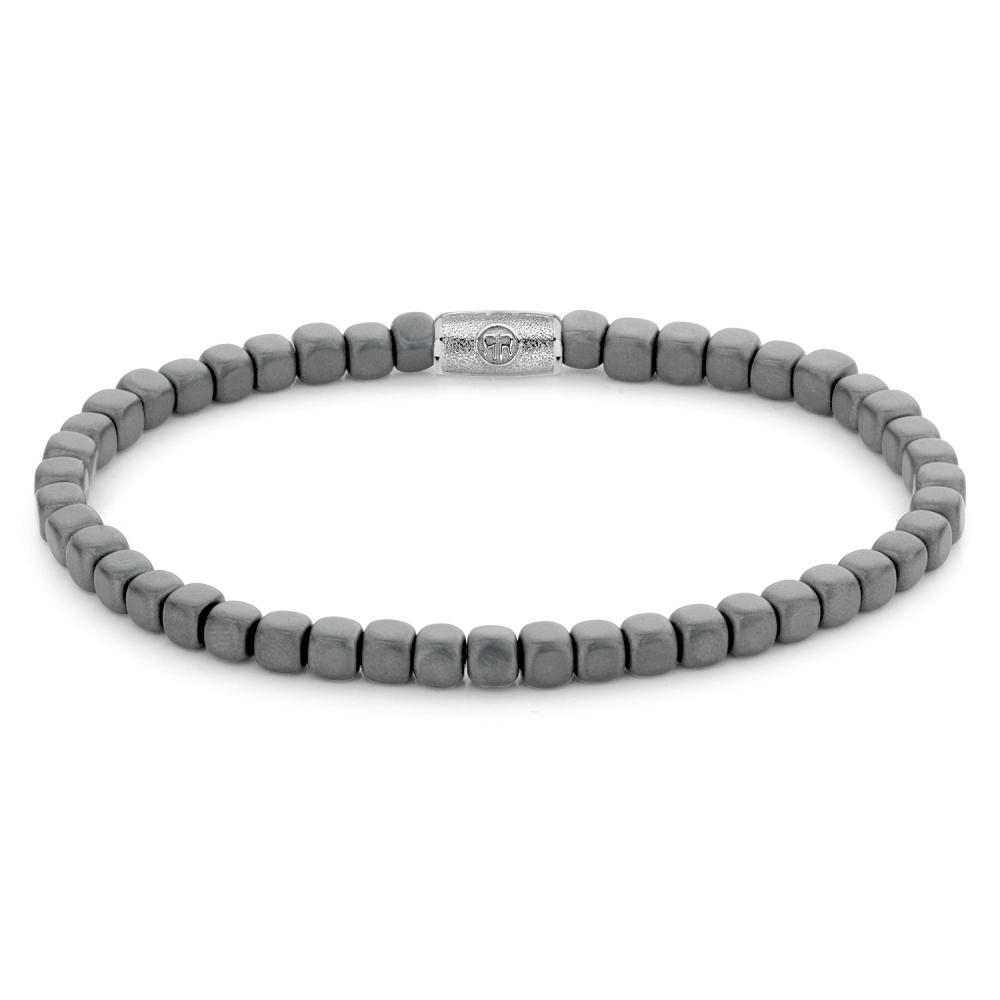 Rebel and Rose Roll The Dices - Mad Dark Grey 4mm Bracelet