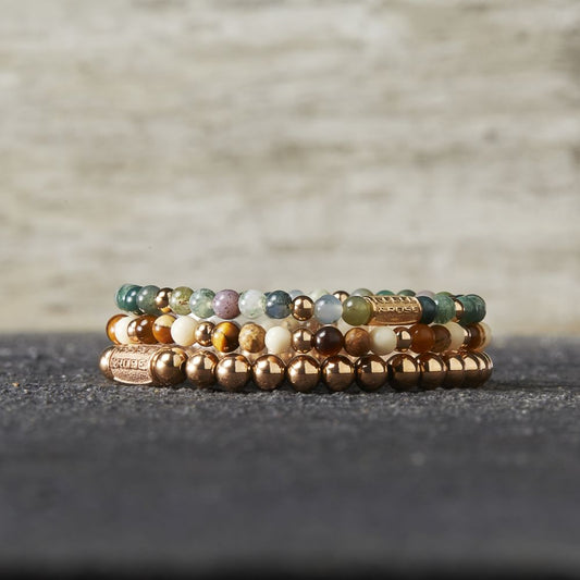 Rebel and Rose Indian Summer 4mm - 18ct Rosegold Plated Bracelet