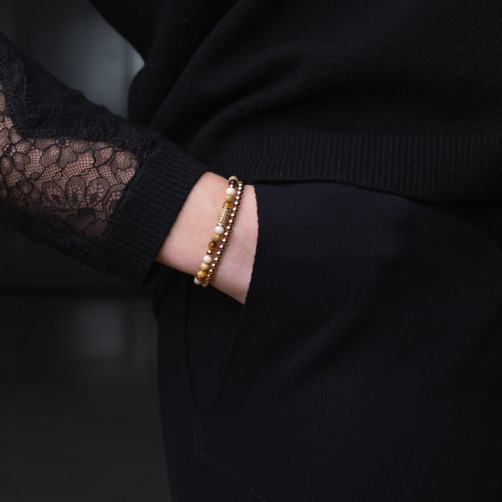 Rebel and Rose Autumn Love 4mm - 18ct Rose Gold Plated Bracelet