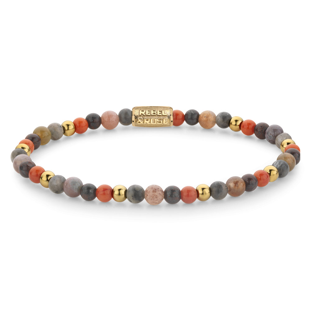 Rebel and Rose Warm Winter Wishes 4mm - 18ct Yellow Gold Plated Bracelet