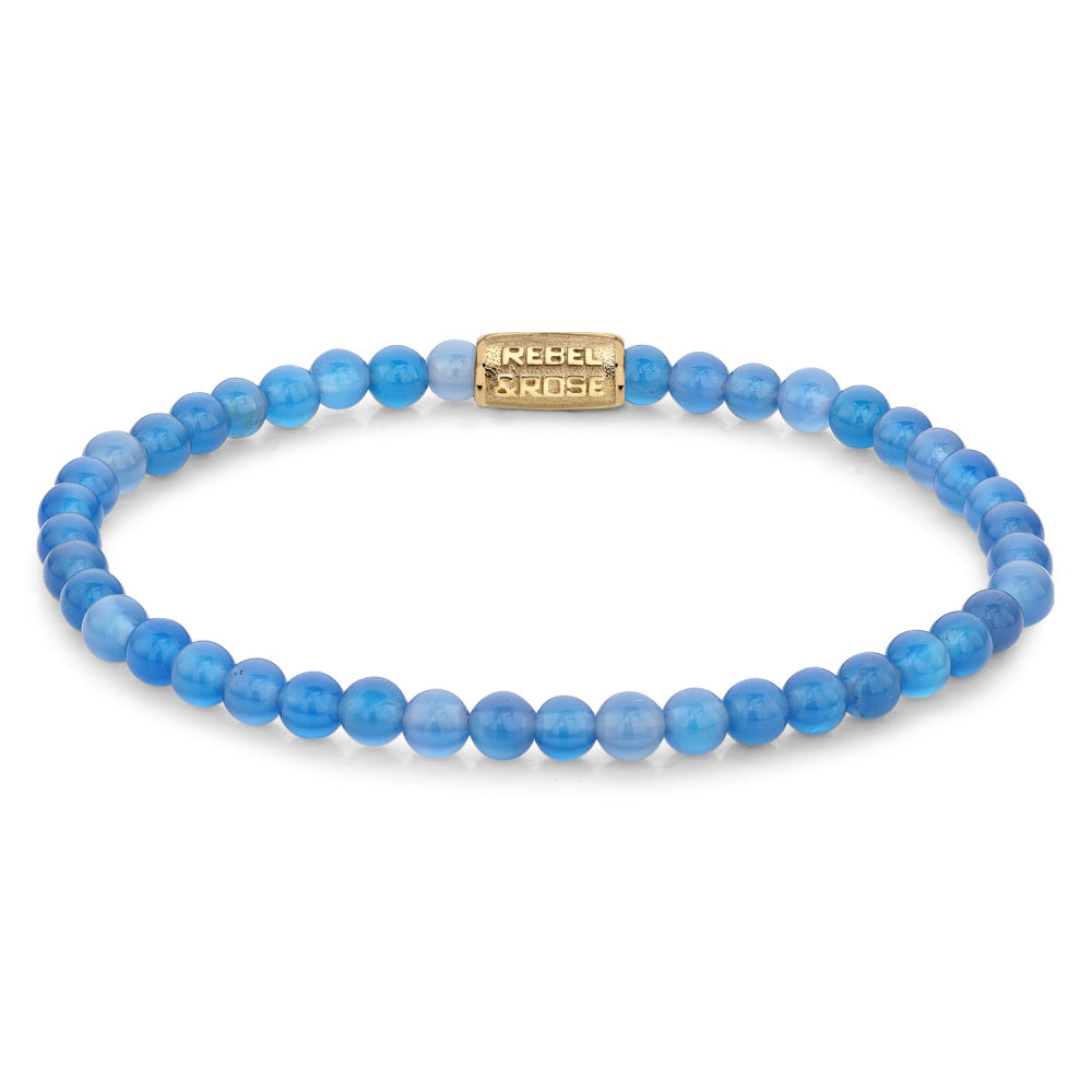 Rebel and Rose Brightening Blue Gold 4mm Bracelet