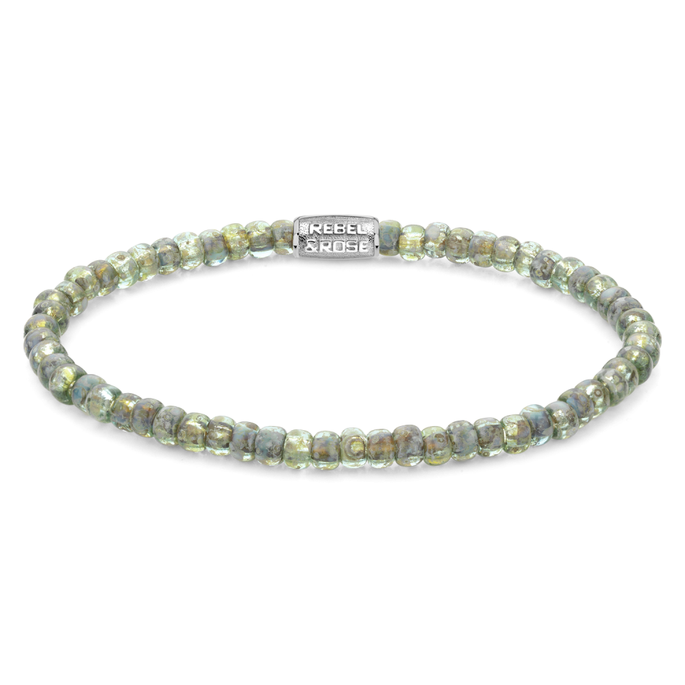 Rebel and Rose Glass Rocks Secret Garden 4mm Bracelet