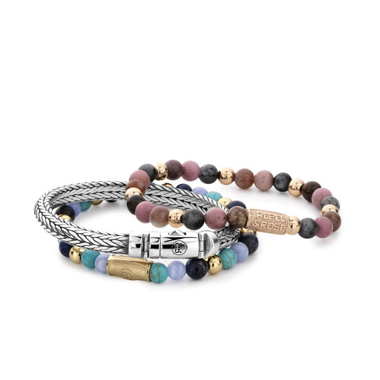 Rebel and Rose Winter Glow II Rosegold Plated 6mm Bracelet