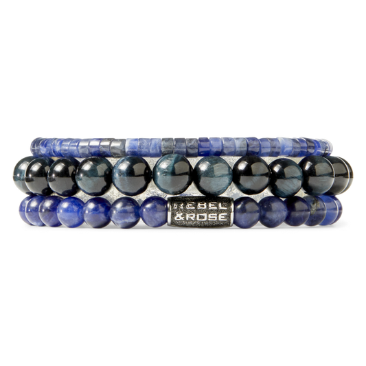 Rebel and Rose Tiger Blues 8mm Bracelet