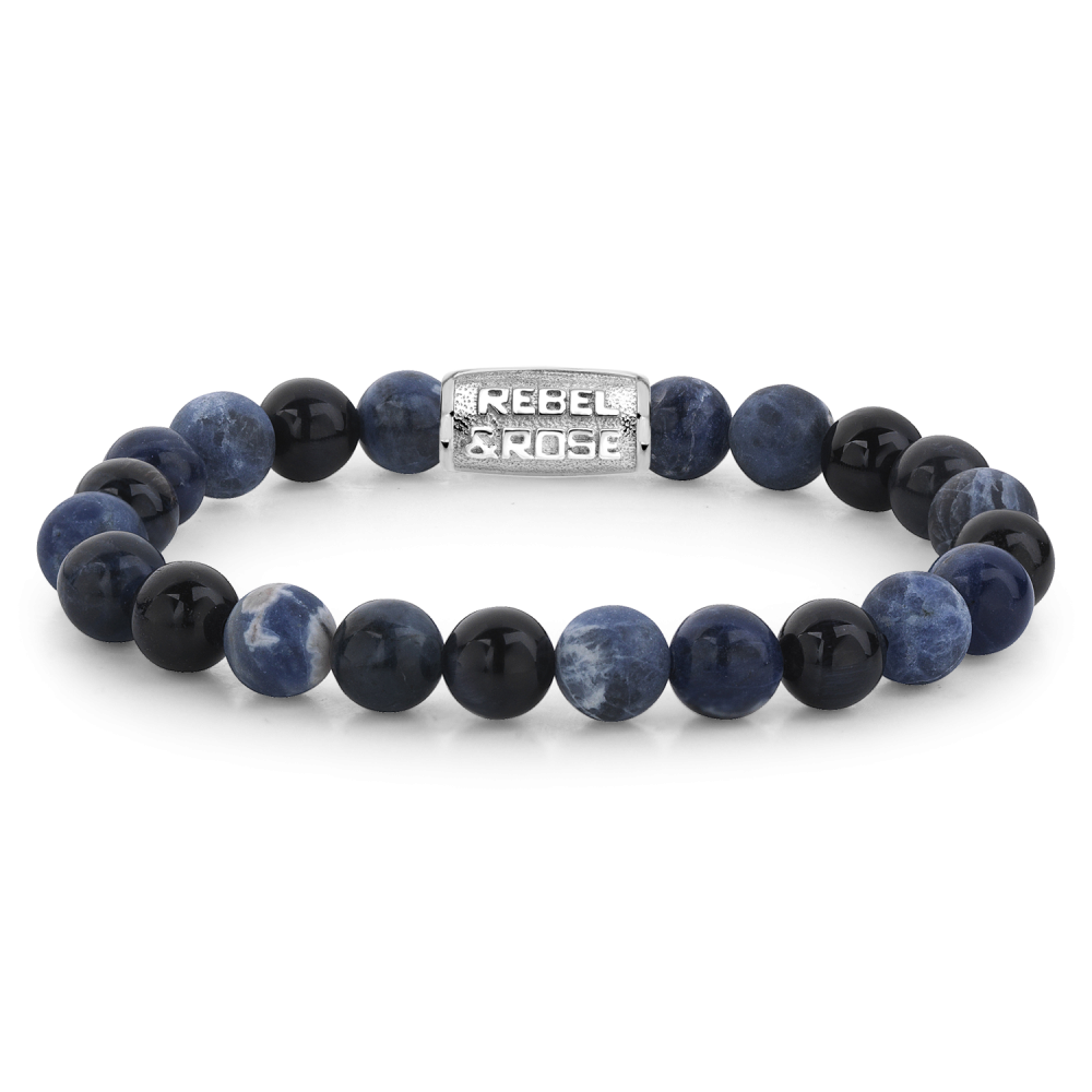 Rebel and Rose Blue Rocks 8mm Bracelet