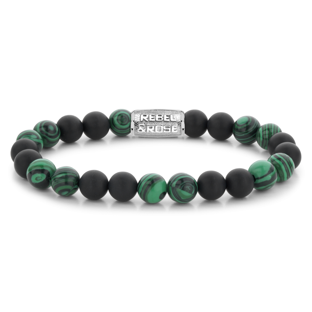Rebel and Rose Matt Malachite twist Bracelet