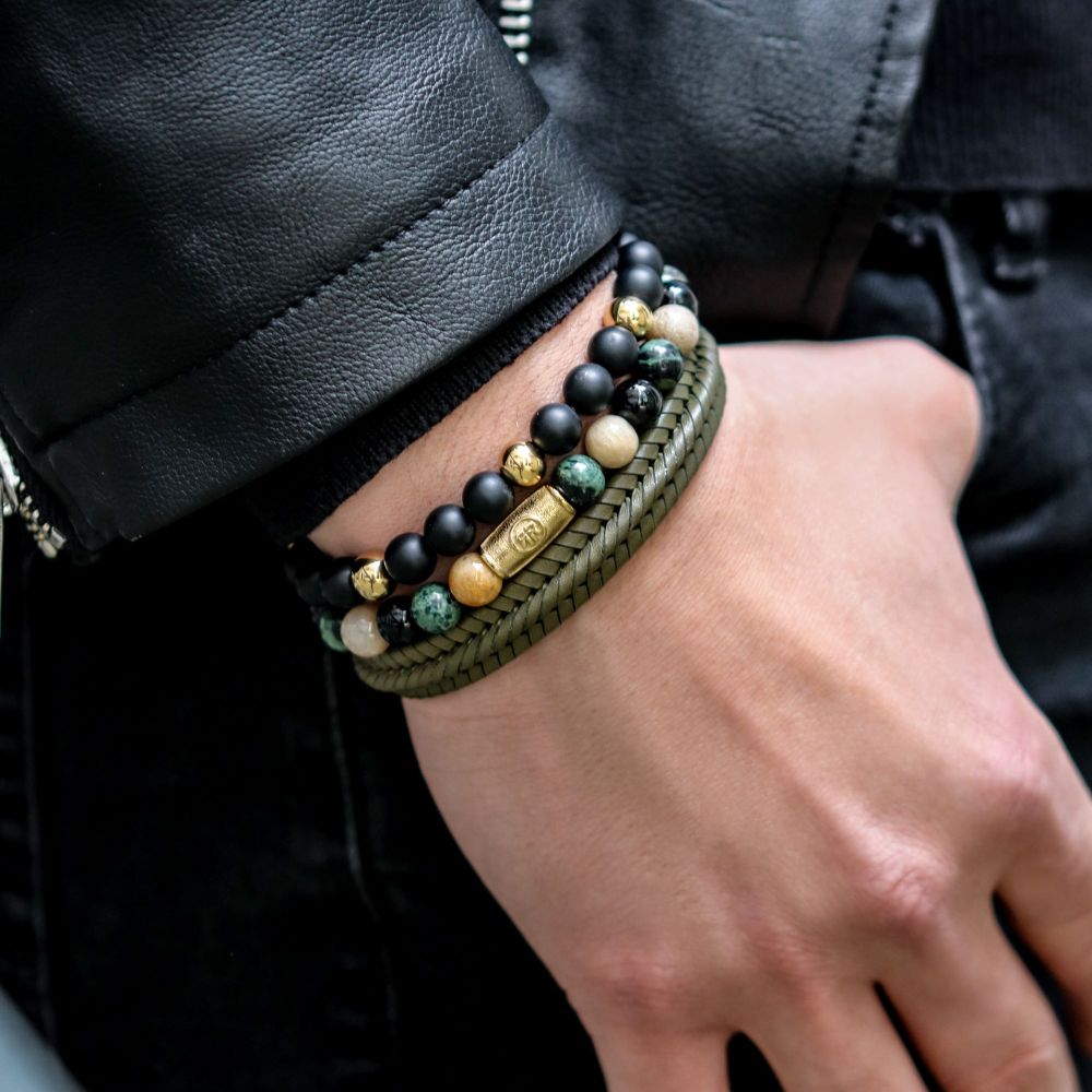 Rebel and Rose Autumn Storm Gold 8mm Bracelet