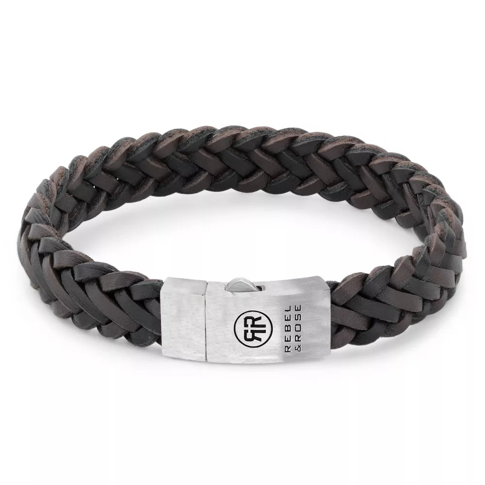 Rebel and Rose Braided Raw Mat Black/Earth Bracelet