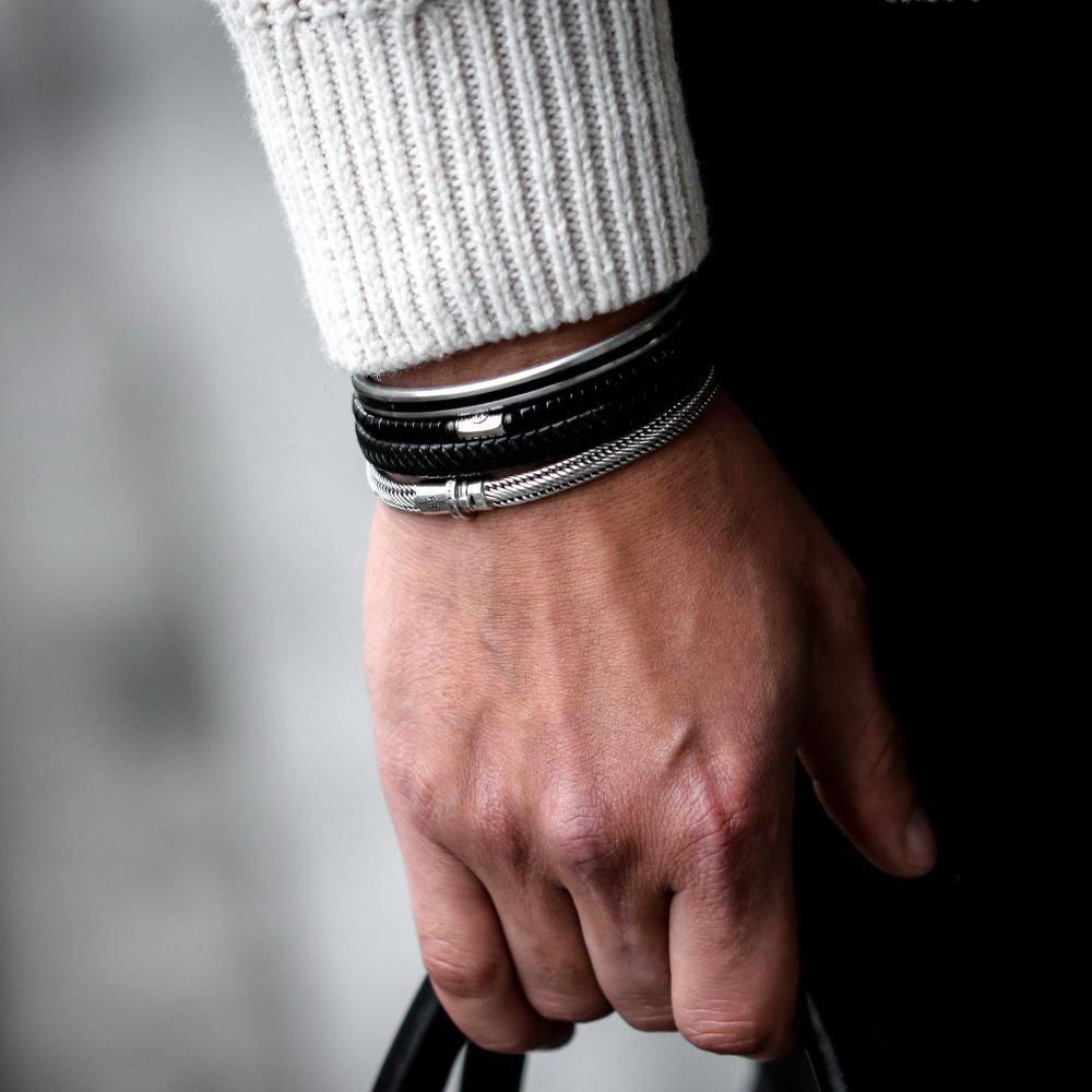 Rebel and Rose Small Braided Black Bracelet