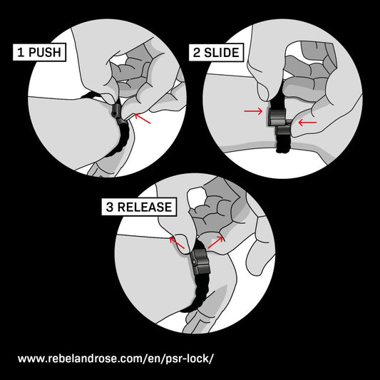 Rebel and Rose Full Metal Herringbone Black Matt Bracelet