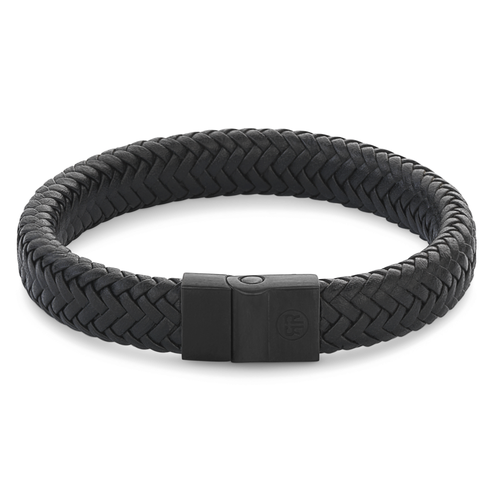 Rebel and Rose Full Metal Herringbone Black Black Bracelet