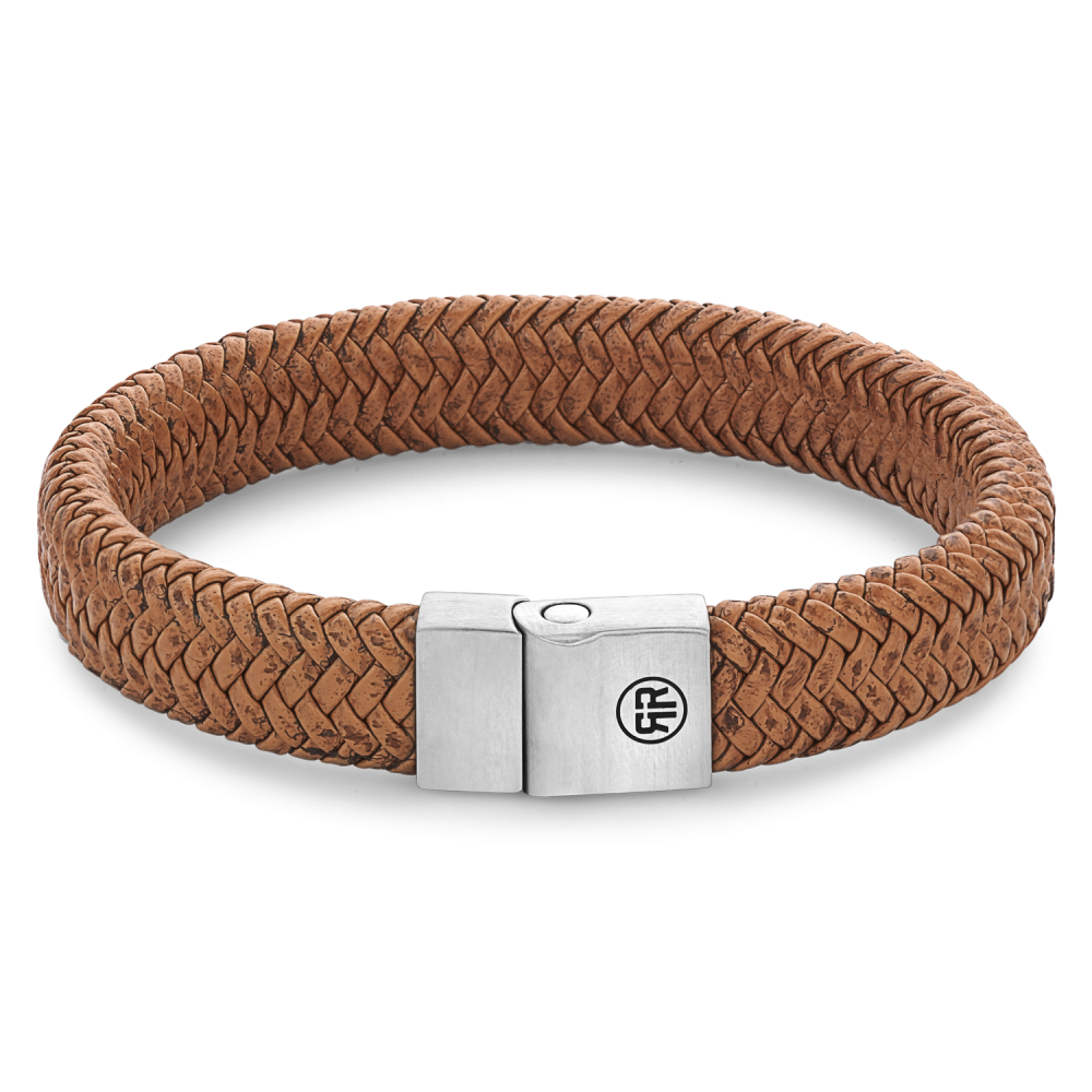 Rebel and Rose Full Metal Herringbone Cognac Matt Bracelet