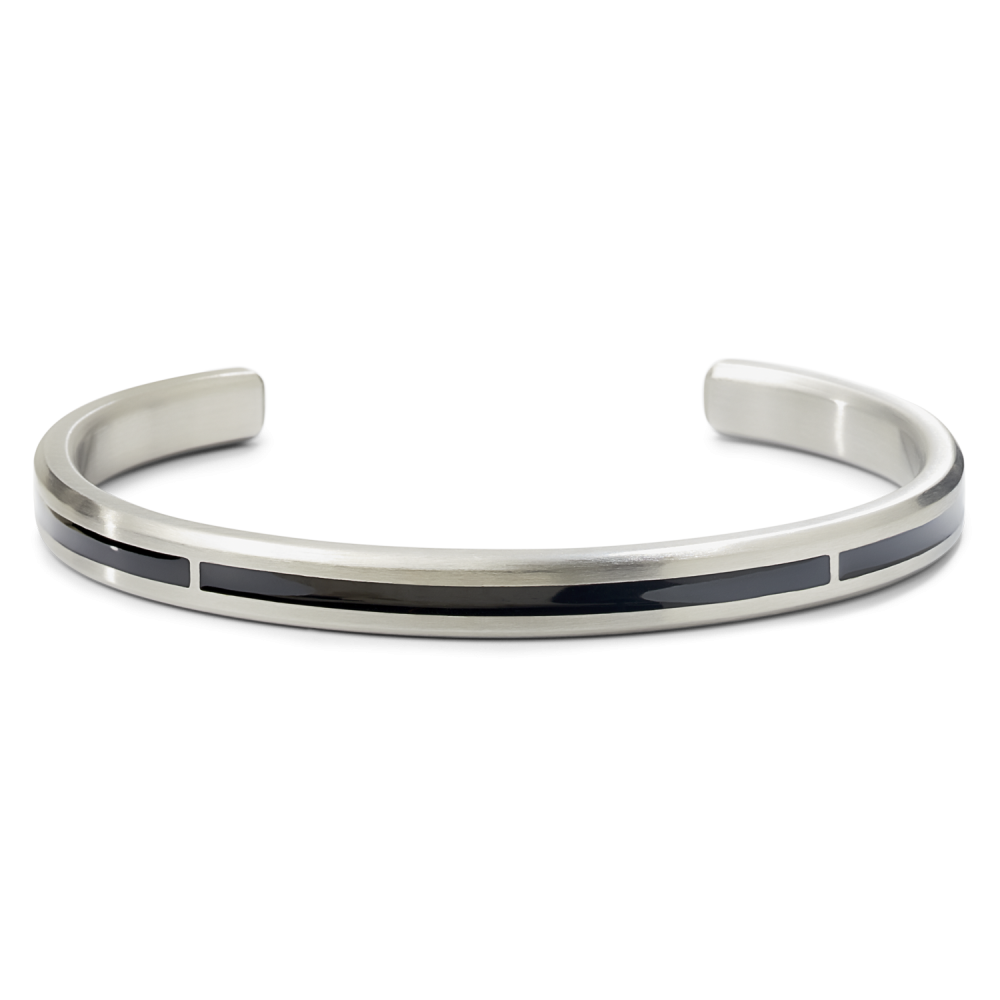 Rebel and Rose Bangle Brushed Black Block