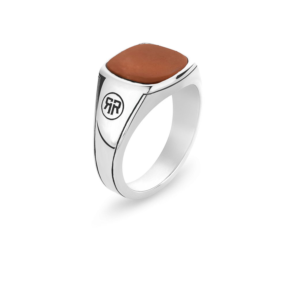 Rebel and Rose Ring Square Red