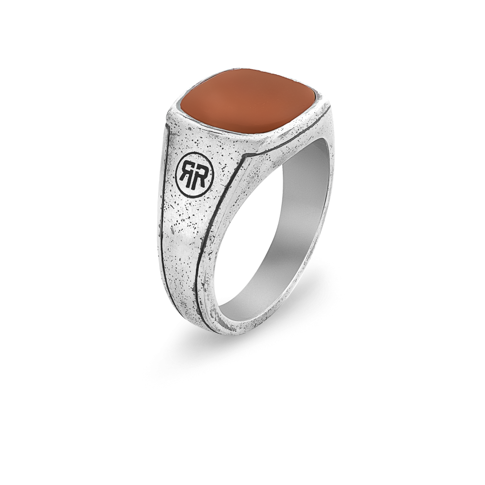 Rebel and Rose Ring Square Vintage Red