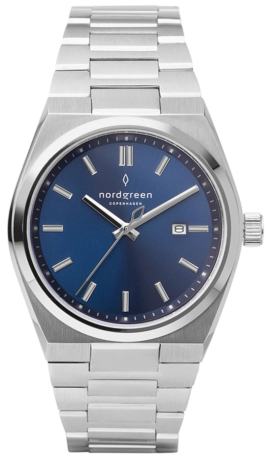 Nordgreen Succession 41mm Navy Dial Stainless Steel Strap Watch
