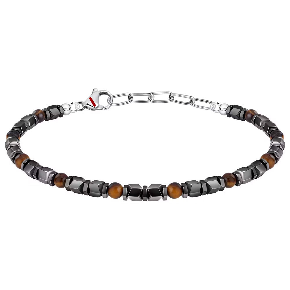Sector Basic Bracelet Hematite Tiger Eye Stone 21cm