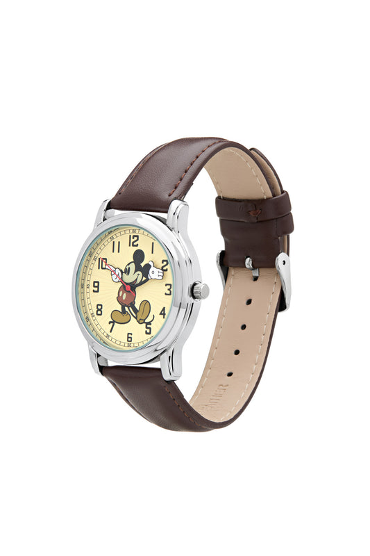 Disney Prime Mickey Collectors Edition 36mm Brown Leather Watch