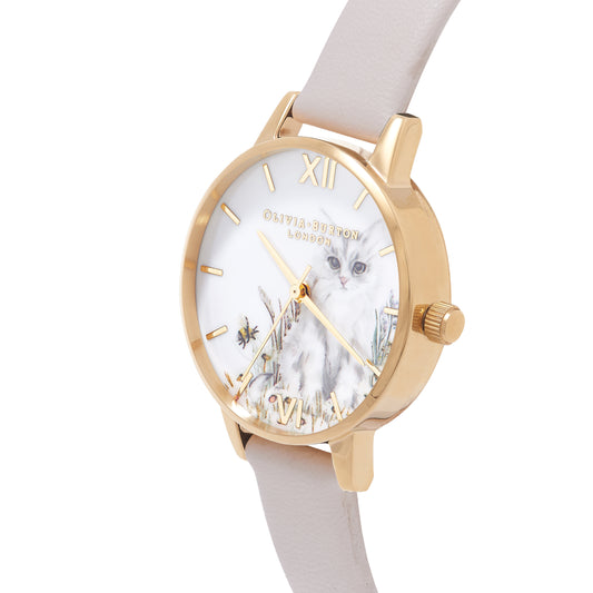 Olivia Burton Vegan Friendly Vegan Nude Leather Strap Watch