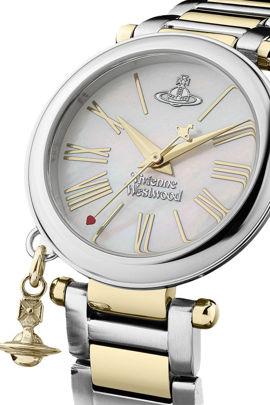 Vivienne Westwood Mother Orb Two Tone Strap Watch