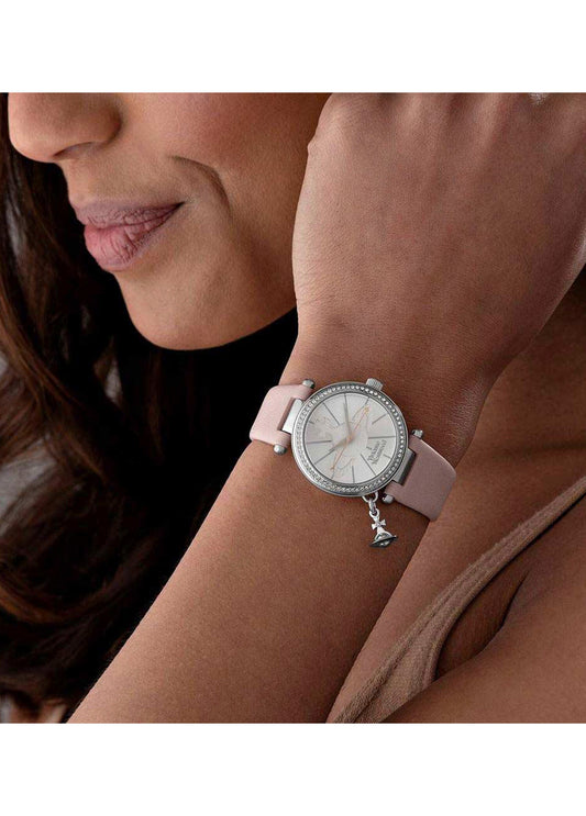 Vivienne Westwood Orb Pastelle Watch Pale Pink Silver