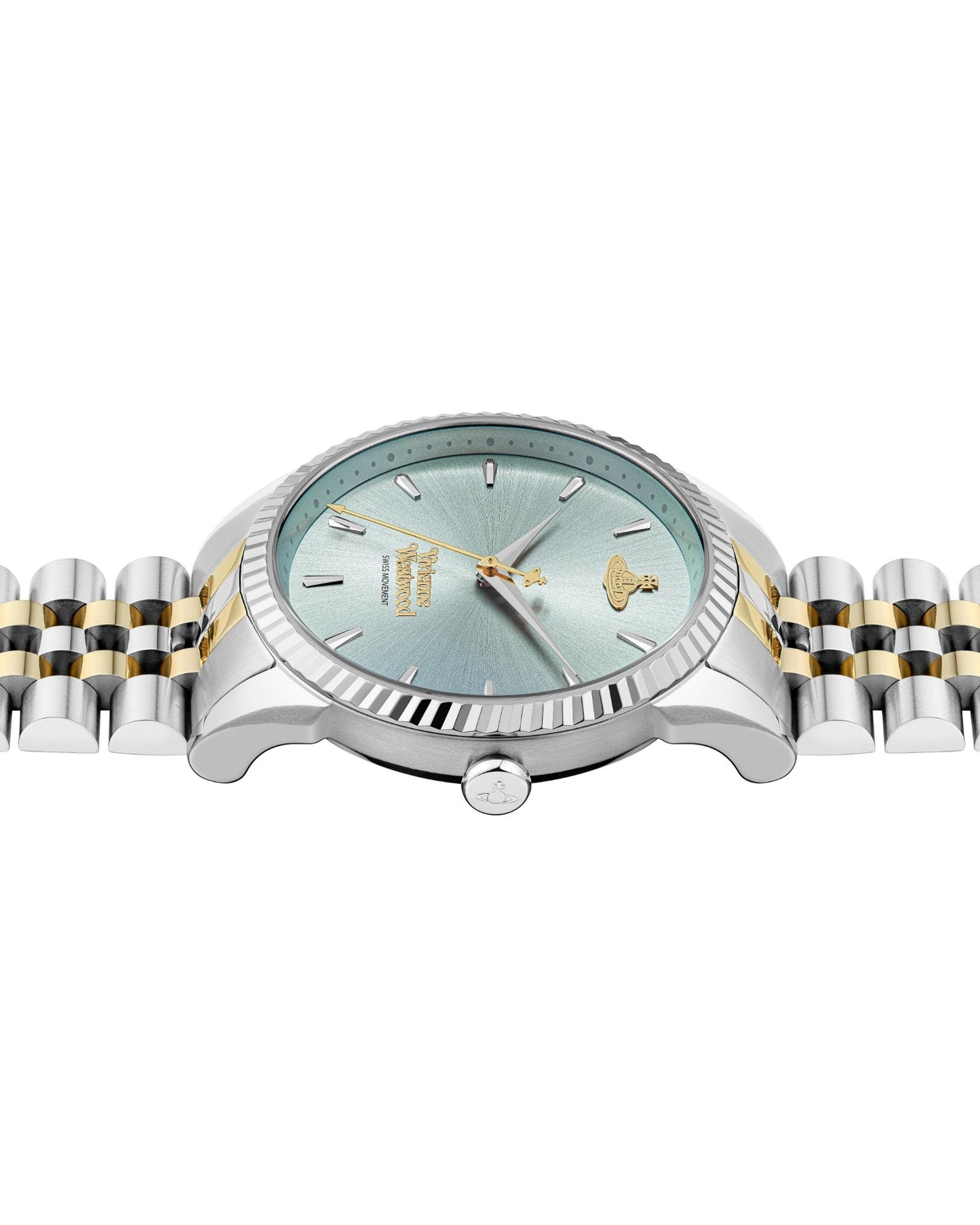 Vivienne Westwood Seymore Green Dial Two Tone Strap Watch