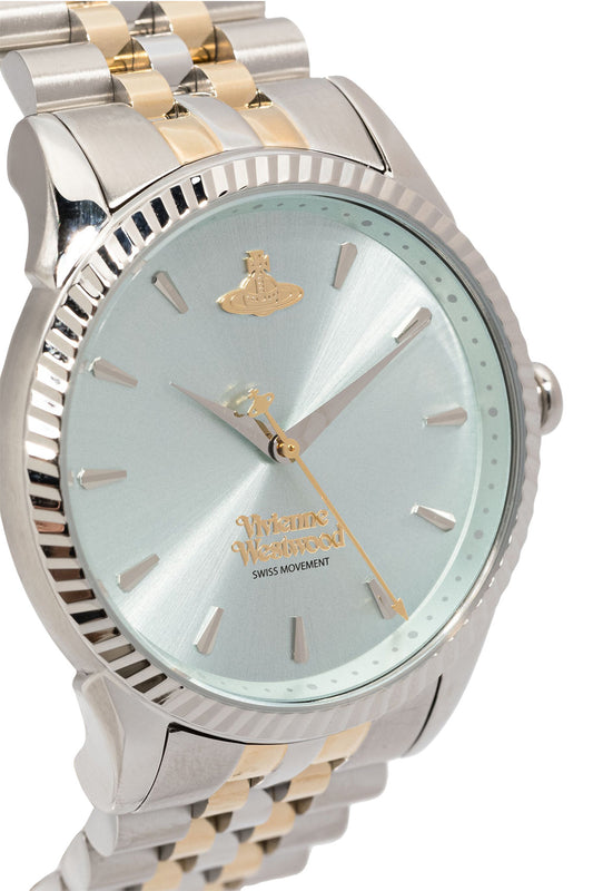 Vivienne Westwood Seymore Green Dial Two Tone Strap Watch