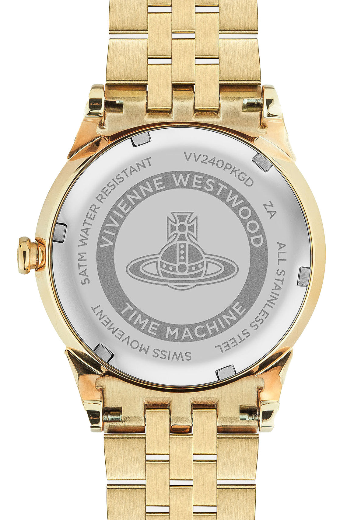 Vivienne Westwood Seymore Pink Dial Gold Strap Watch