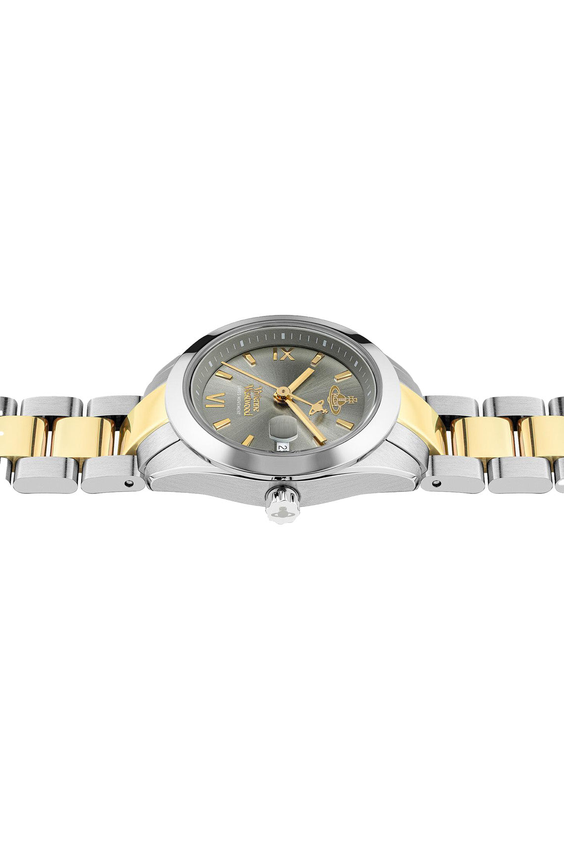 Vivienne Westwood Westwood Fenchurch Silver Dial Two Tone Strap Watch