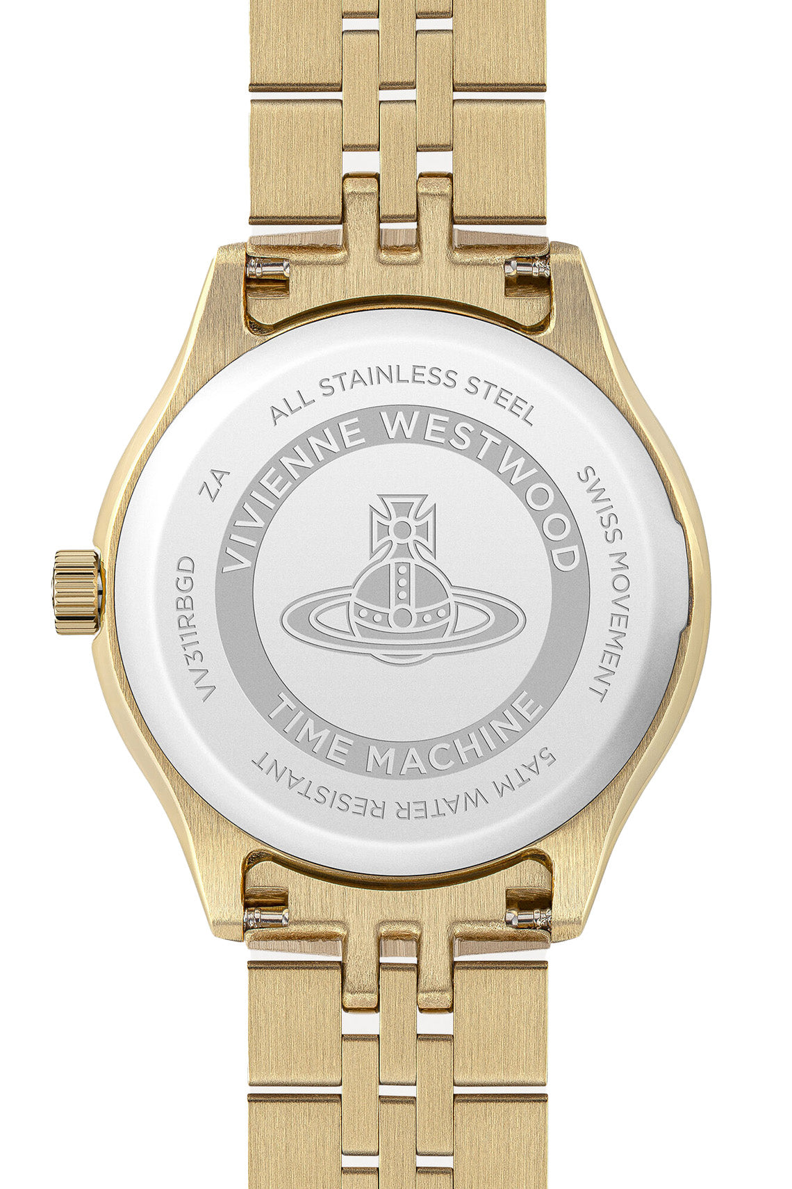 Vivienne Westwood Little Camberwell Red Dial Gold Strap Watch