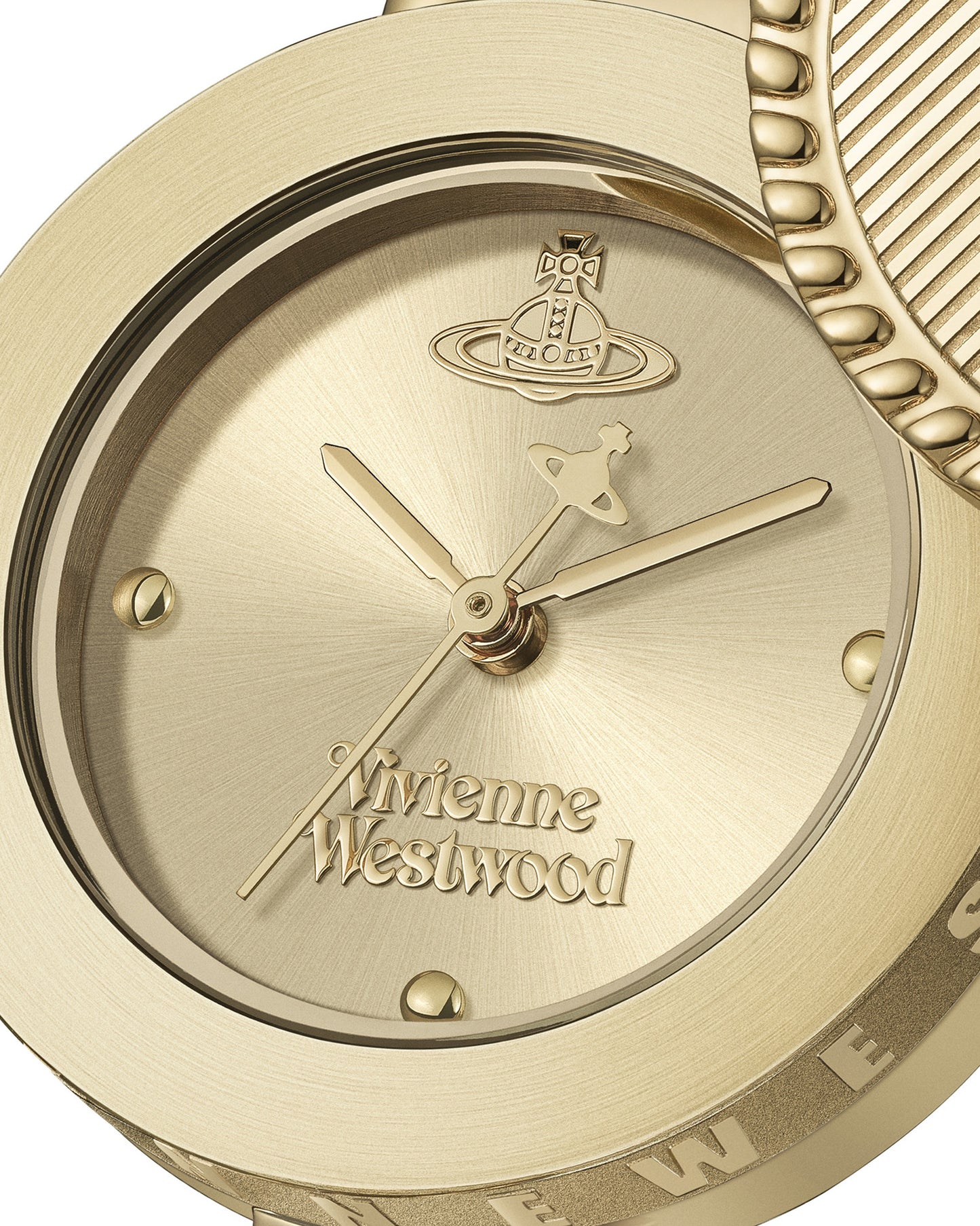 Vivienne Westwood Orb Button 25mm Gold Strap Watch