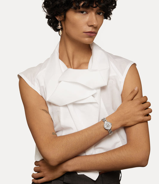 Vivienne Westwood Orb Button 25mm Silver Strap Watch