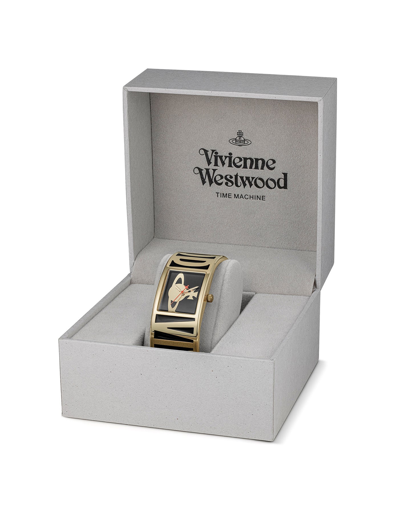 Vivienne Westwood Belvoir 25mm Black Gold Bangle Watch