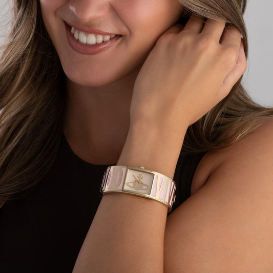 Vivienne Westwood Belvoir 25mm Pink Gold Bangle Watch