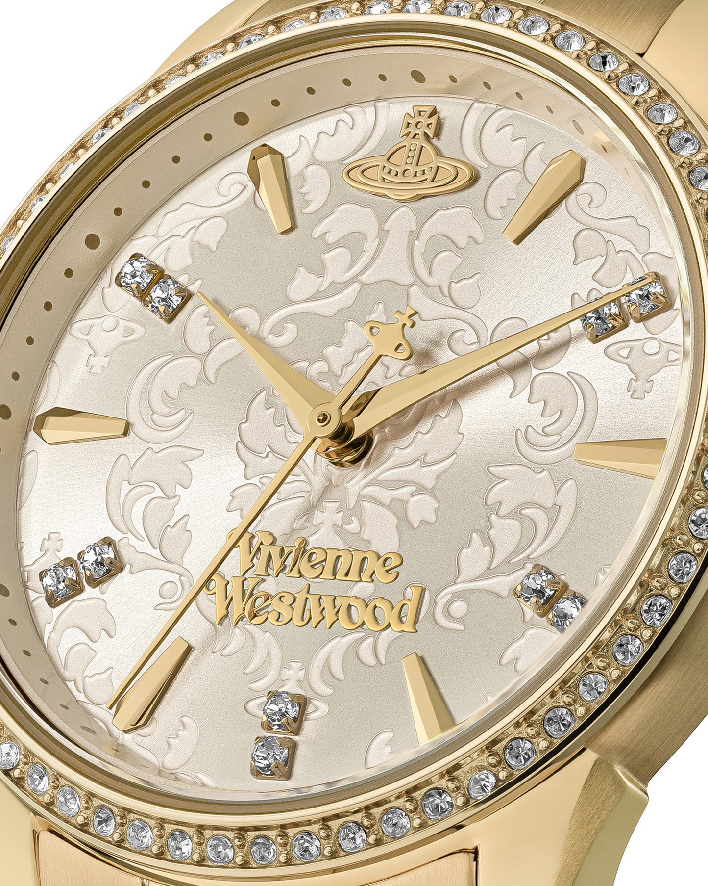 Vivienne Westwood Little Wallace 32mm Gold Dial Gold Strap Watch