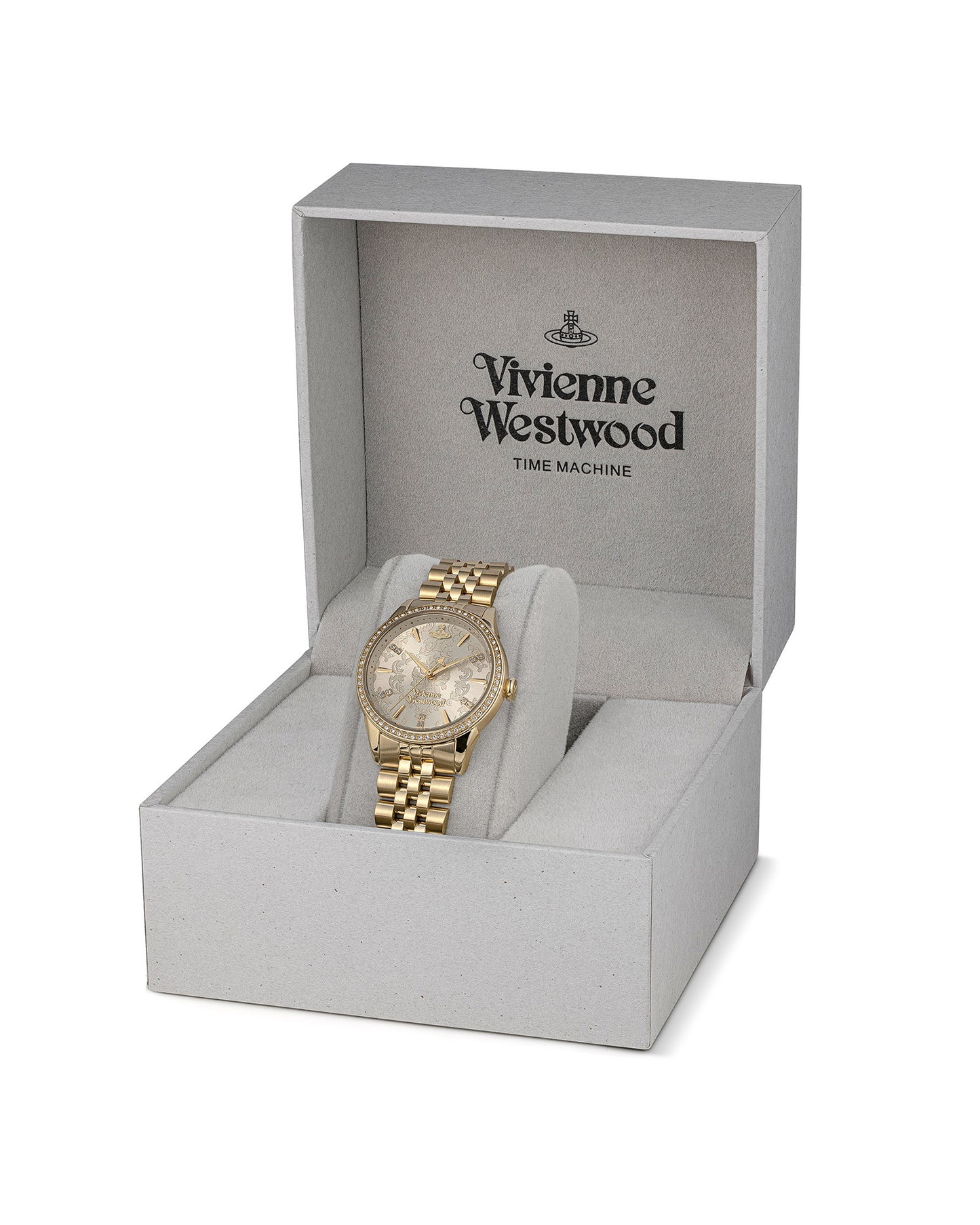 Vivienne Westwood Little Wallace 32mm Gold Dial Gold Strap Watch