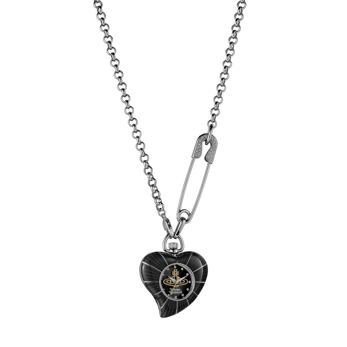 Vivienne Westwood Heart Pendant 32mm Black Watch