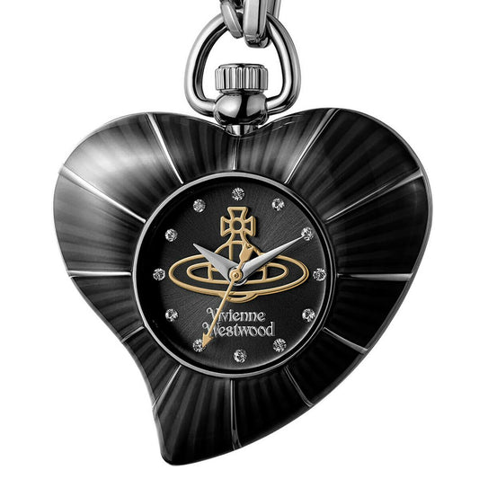 Vivienne Westwood Heart Pendant 32mm Black  Watch