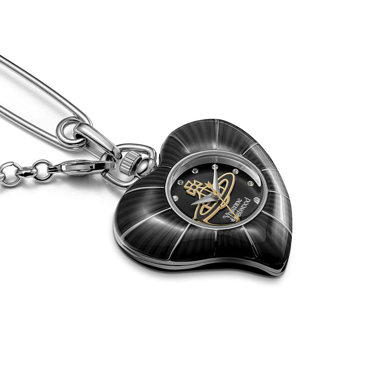 Vivienne Westwood Heart Pendant 32mm Black Watch