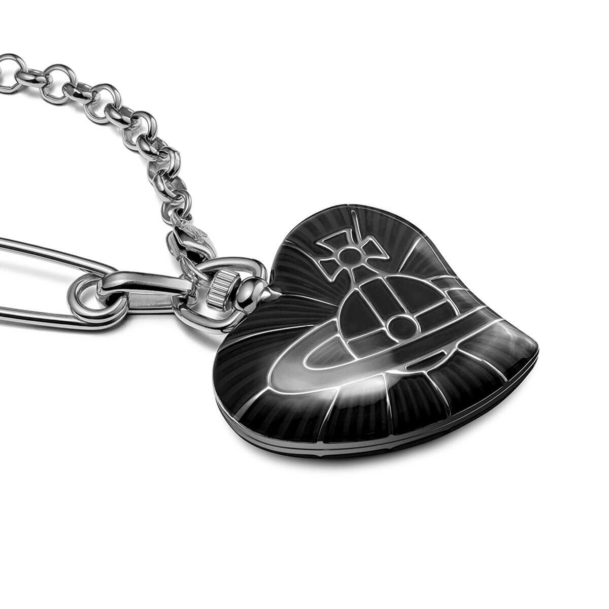 Vivienne Westwood Heart Pendant 32mm Black Watch