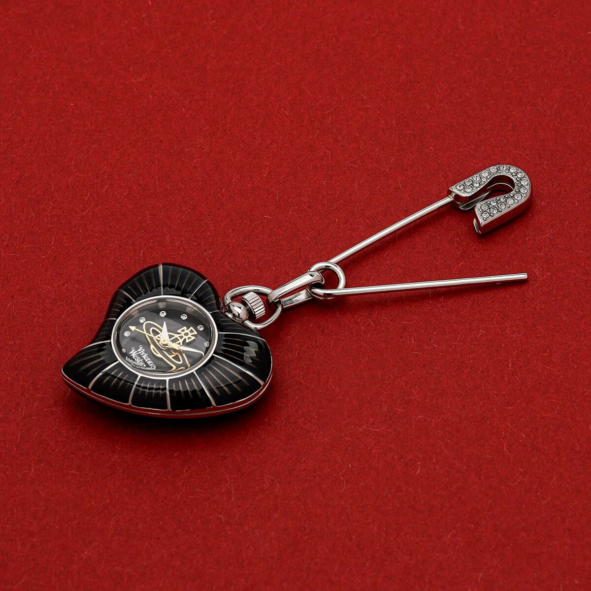 Vivienne Westwood Heart Pendant 32mm Black Watch