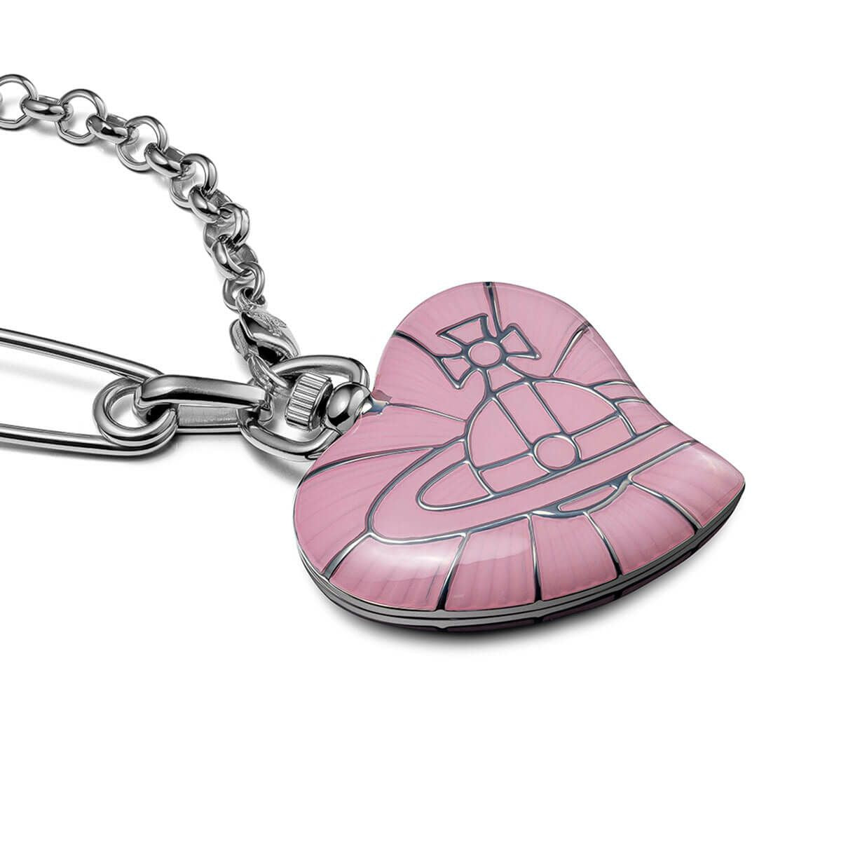 Vivienne Westwood Heart Pendant 32mm Pink Watch