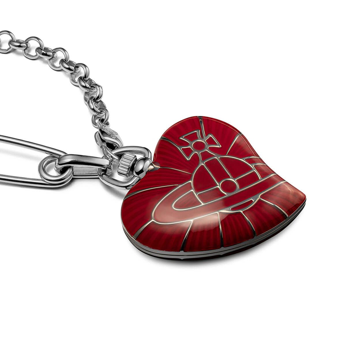 Vivienne Westwood Heart Pendant 32mm Red Watch