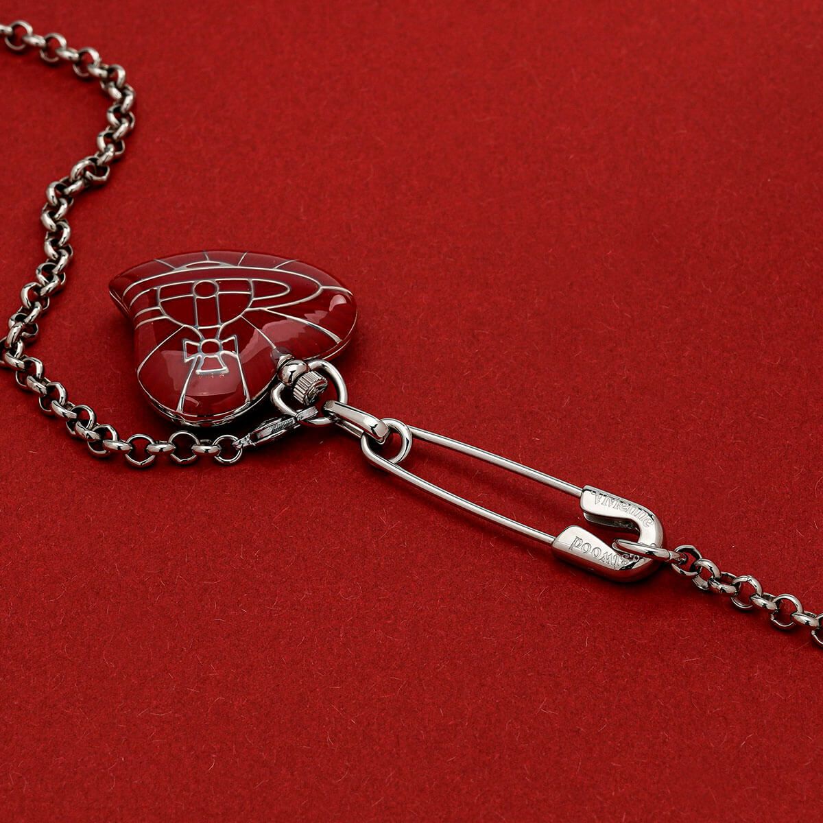 Vivienne Westwood Heart Pendant 32mm Red Watch
