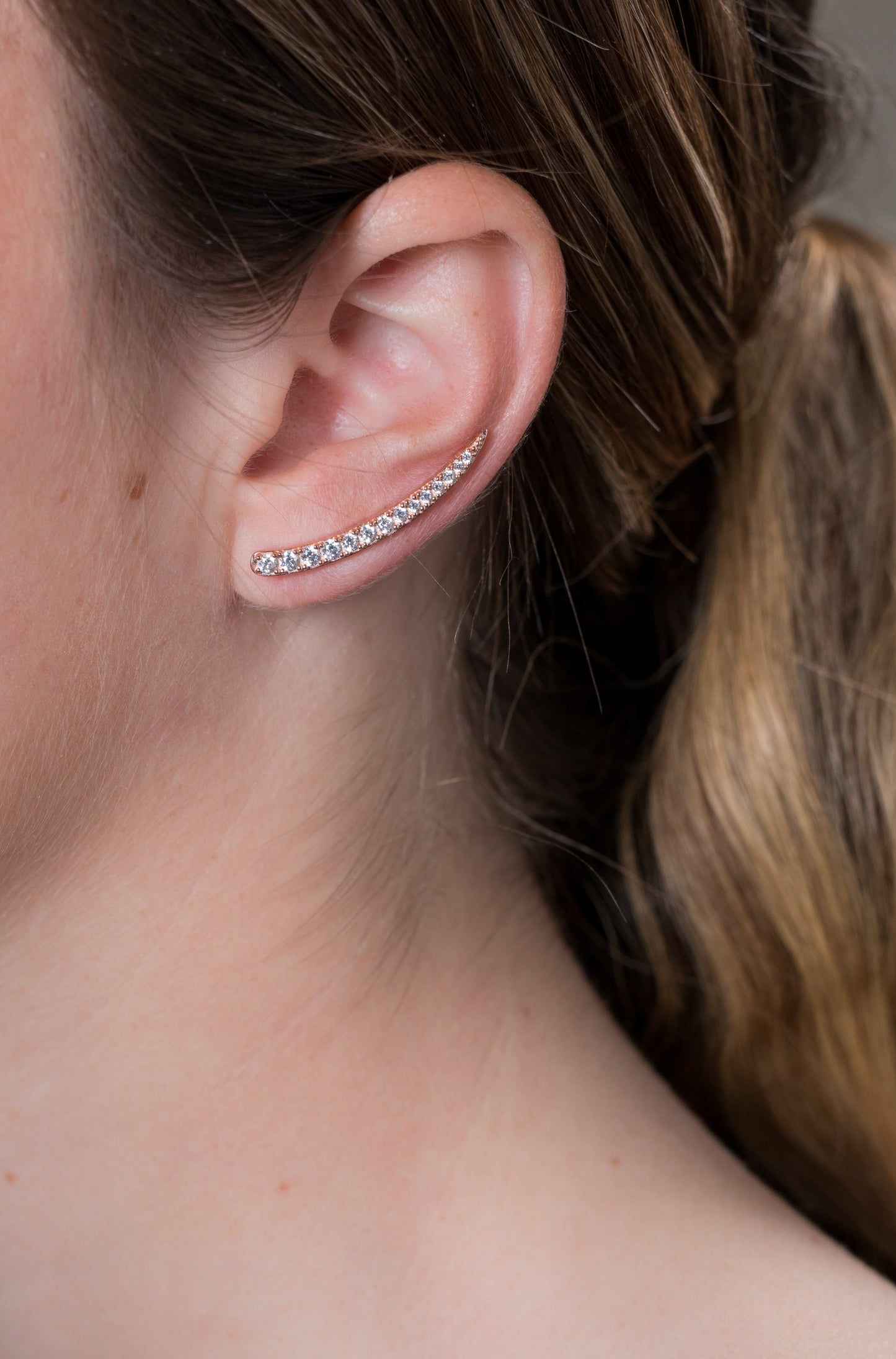 SUMMER SORBET VANILLA VINE EARRINGS LARGE ROSE GOLD