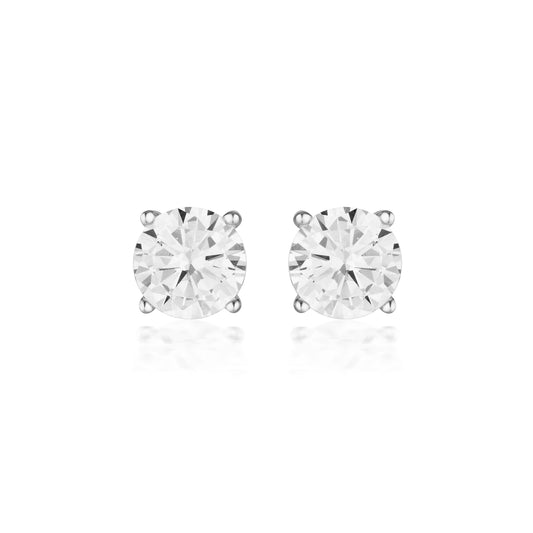 GEORGINI GOLD MOISSANITE STUDS 2TCW IN 9CT WHITE GOLD