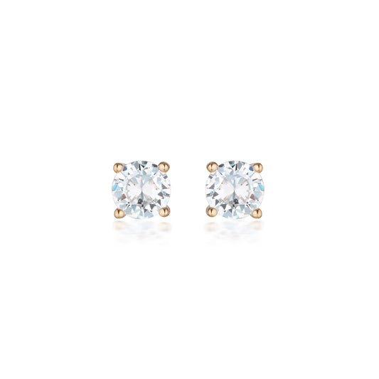 GEORGINI GOLD MOISSANITE STUDS 1TCW IN 9CT ROSE GOLD