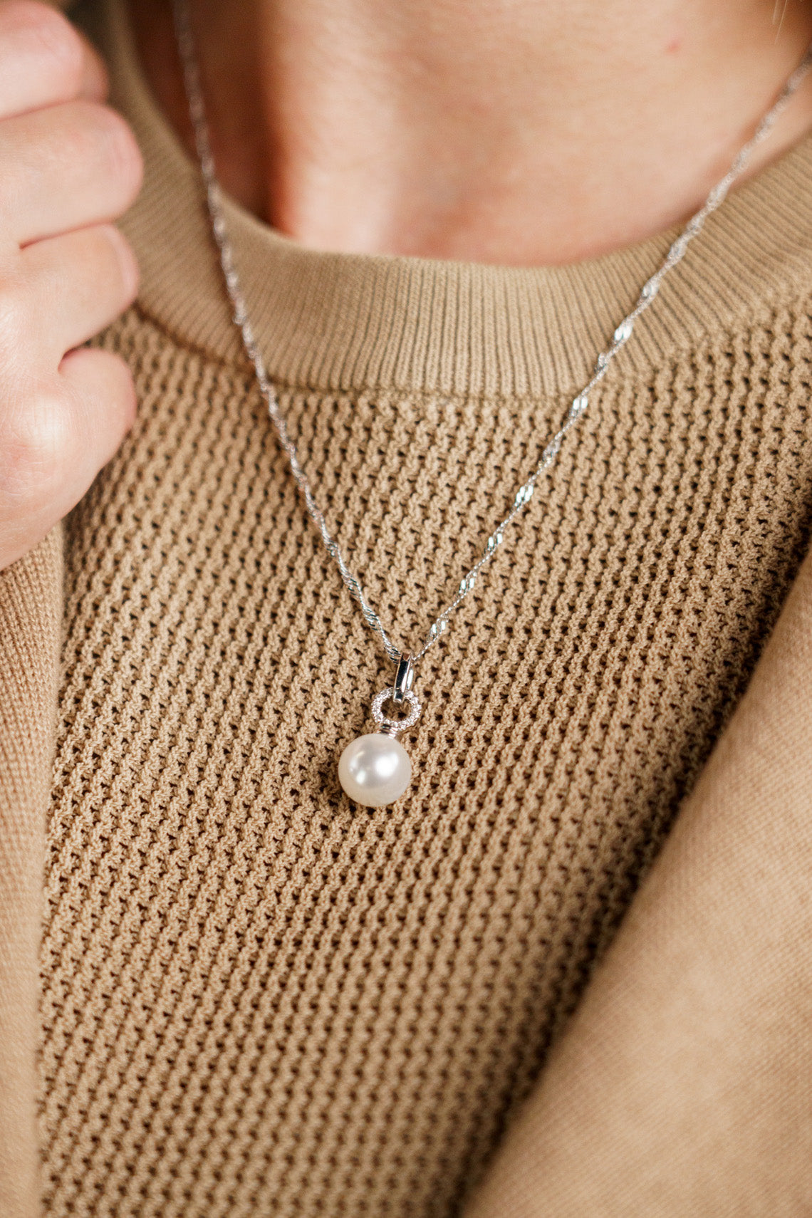 ADAGIO PEARL DUO PENDANT SILVER