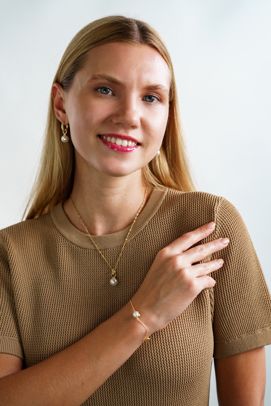 ADAGIO PEARL DUO PENDANT GOLD
